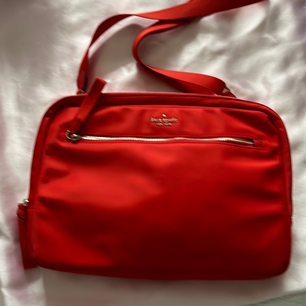 Kate spade orange nylon laptop case
